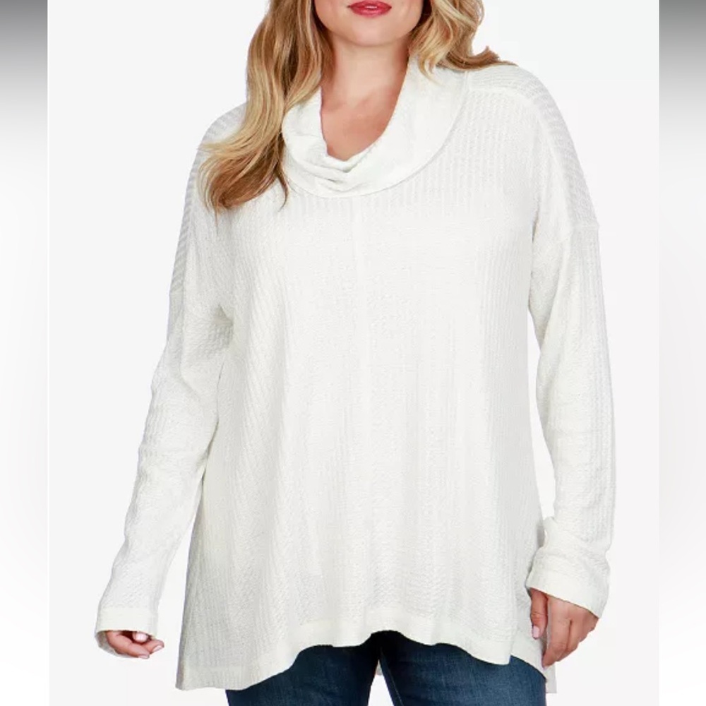 Lucky Brand Plus Size Cowl-Neck Thermal Top